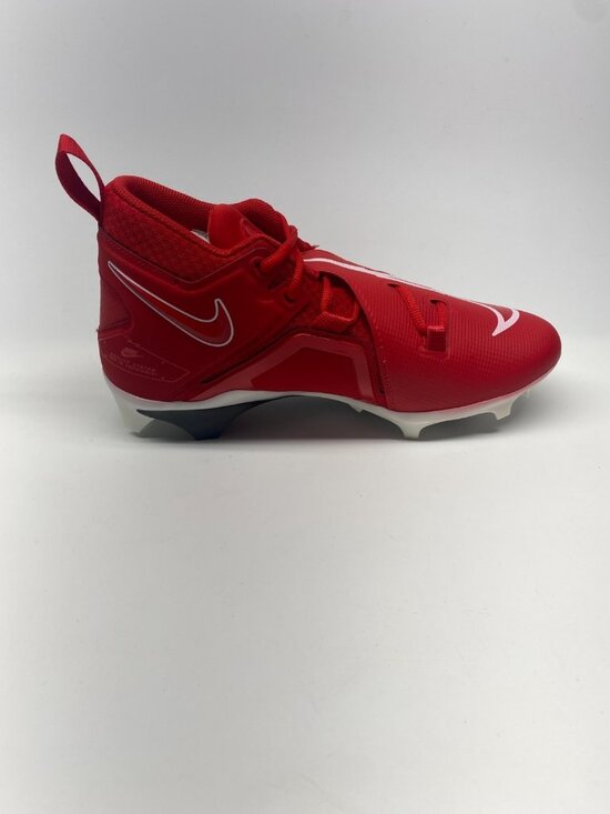 Nike Men’s Alpha Menace Pro 3 Mid Football Cleats CT6649-616 Red/White Sz 10 main image 3